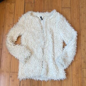 Cream Shag Jacket - H & M 6